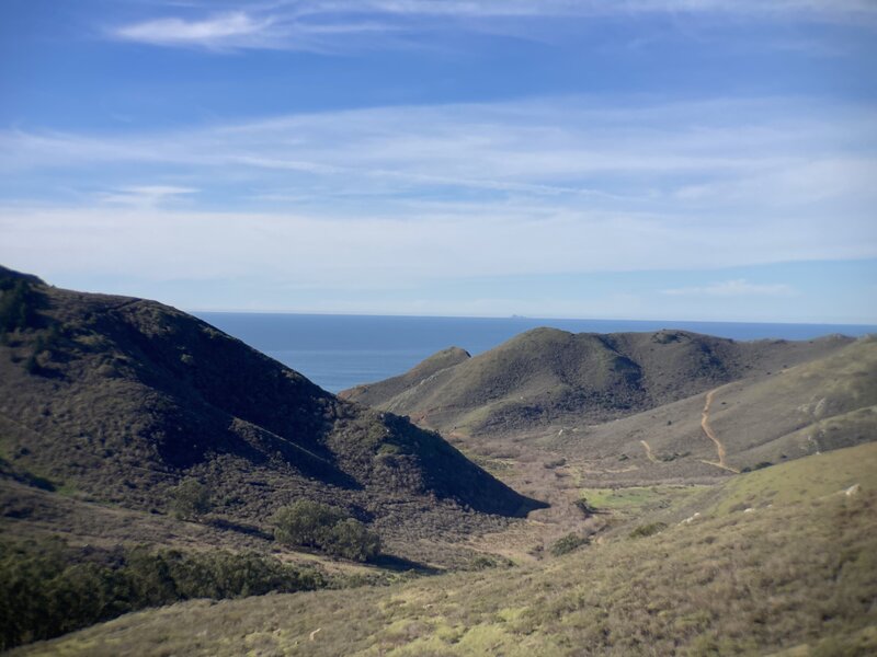 View to the Farallon islands from Wolf Ridge