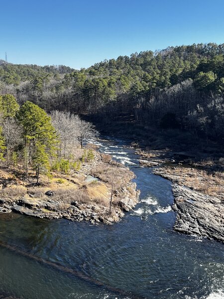 Looking down from the dam.