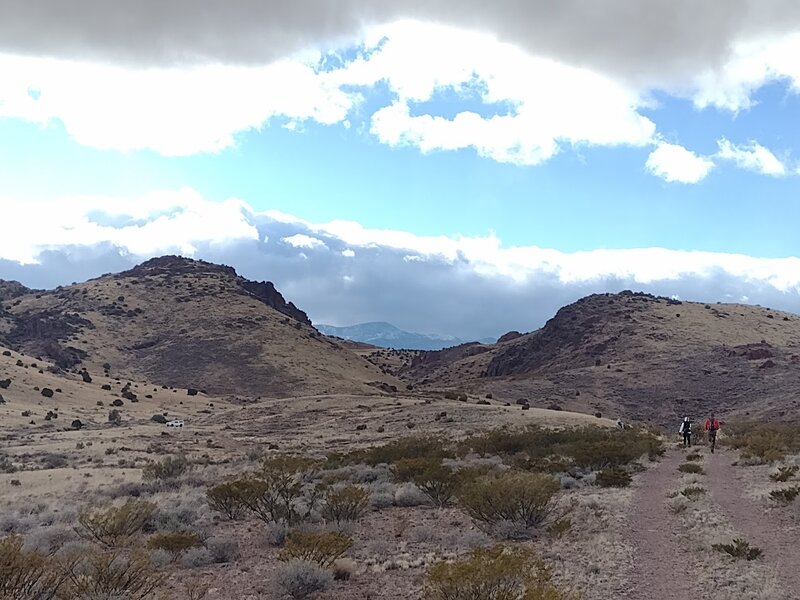 Hikers approaching the Blue Canyon Trailhead