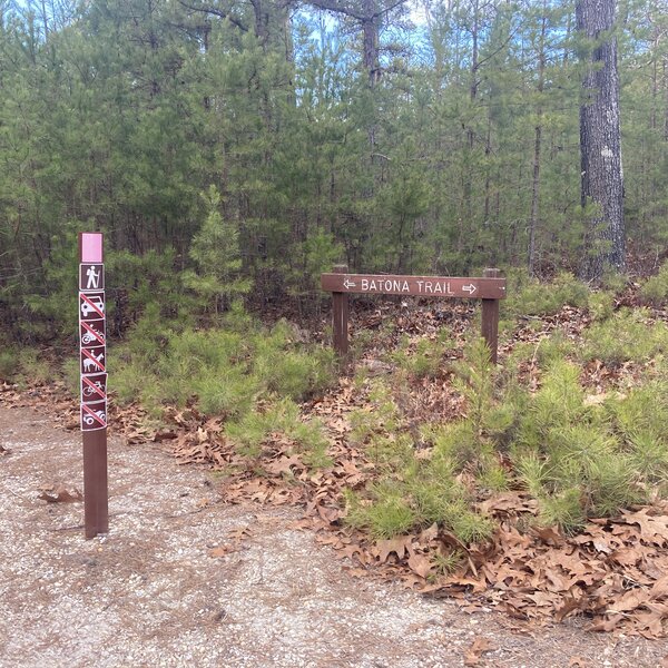 BATONA Trail sign at Batsto Road