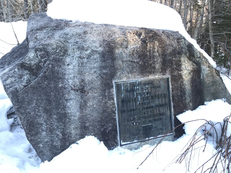 Daniel Webster Memorial Rock (plaque erected August 10, 1915)