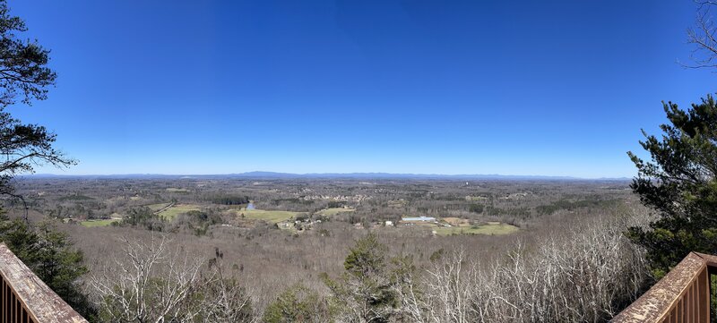 Looking north from the Sawnee Mountain Indian Seats Loop overlook.