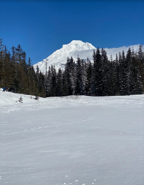 At Mirror Lake during the snowy season.