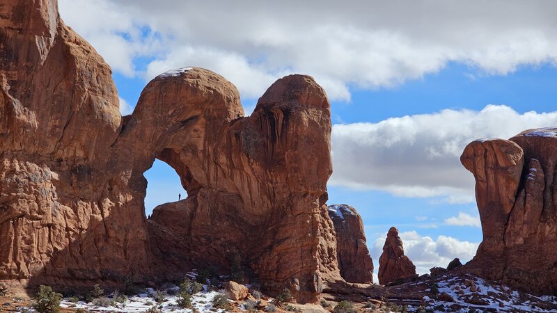 View from the backside of Double Arch in the Cove of Caves.