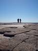 Couple on the summit of Enchanted Rock.