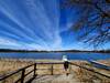 Gazing over Maria Lake.