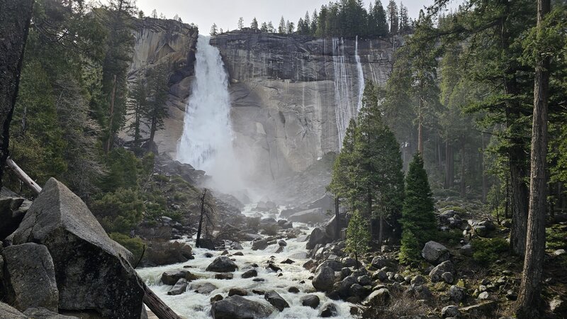 View of Nevada Falls from below.