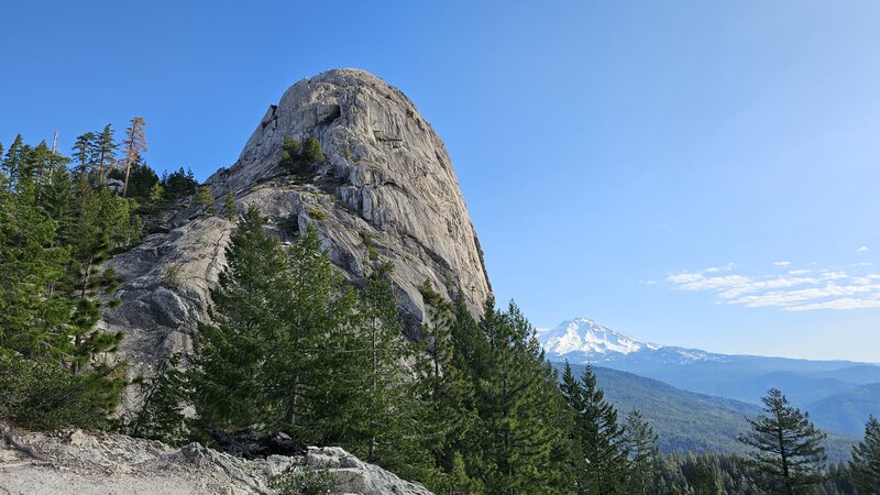 View from the trail of Castle Dome and Mt Shasta.