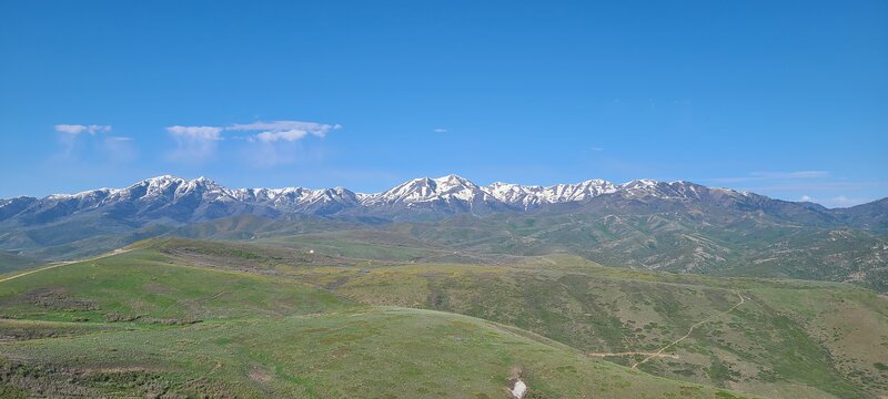 View from the top of South Mountain looking West towards Lowe Peak.