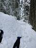 Lots of snow on the North Ridge Trail in the winter.