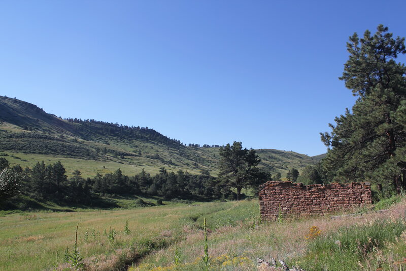 Looking up valley.