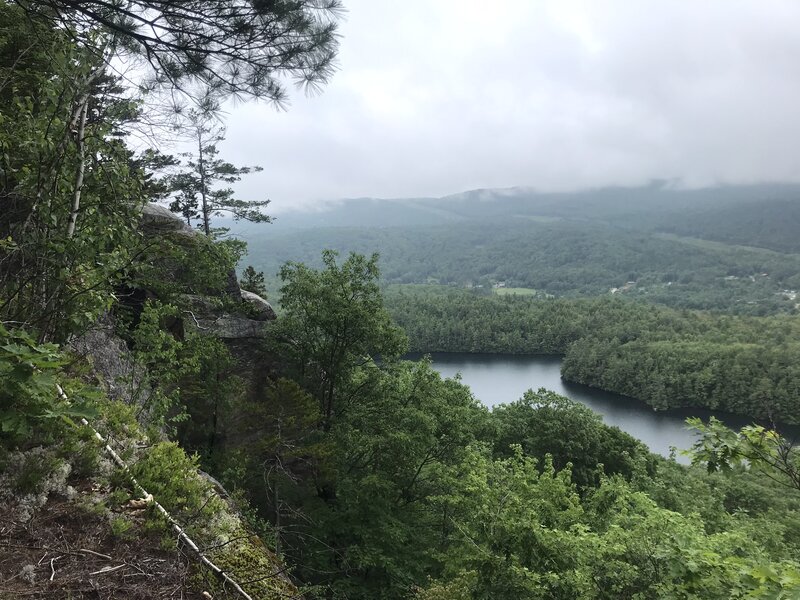 View over Spectacle Pond from Cliffside Trail.