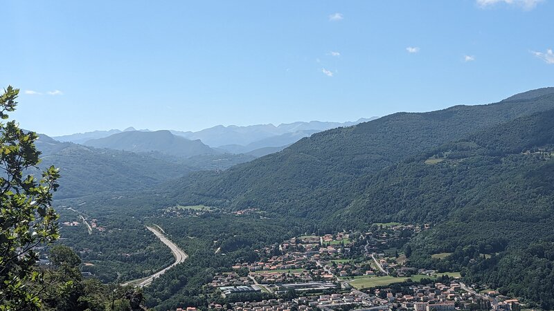 The Pyrenees seen from Foix Heights Loop.