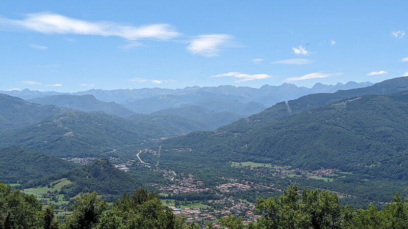 The Pyrenees seen from Foix Heights Loop.