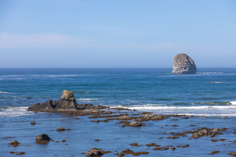 Rugged coast line north of Sand Point.