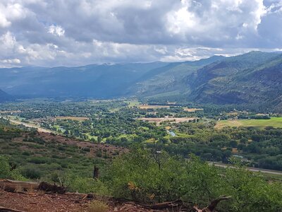 Views from nearly the end of Church Camp trail over the town of Trimble.