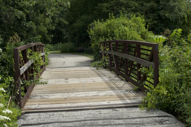 Bridges and benches make this trail friendly for everyone.