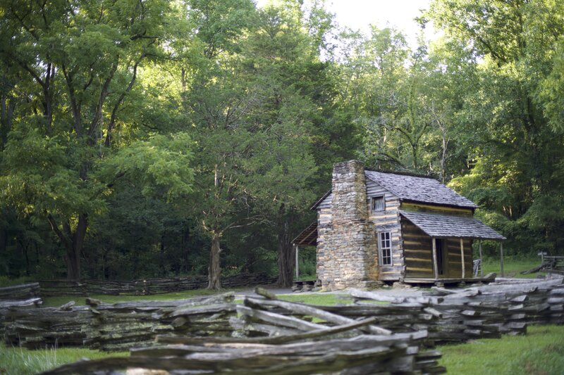 The John Oliver cabin was constructed in the early 1820s and is one of the oldest structures in the Smokies.