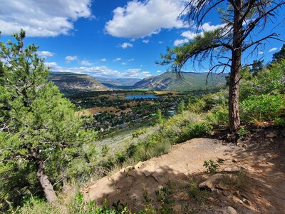 Looking over at the Durango Regulatory Reservoir.