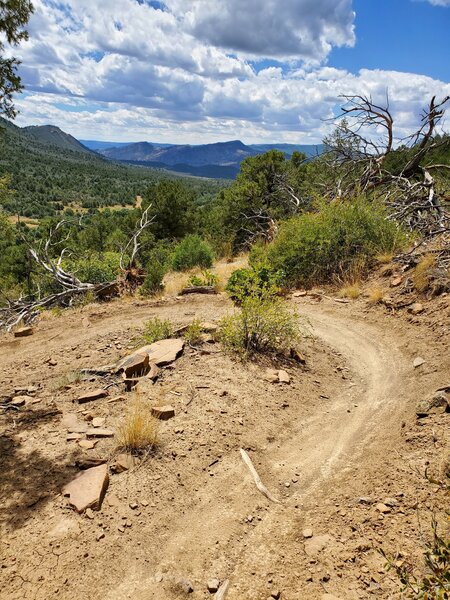 Lots of switchbacks on Sugar - looking south.