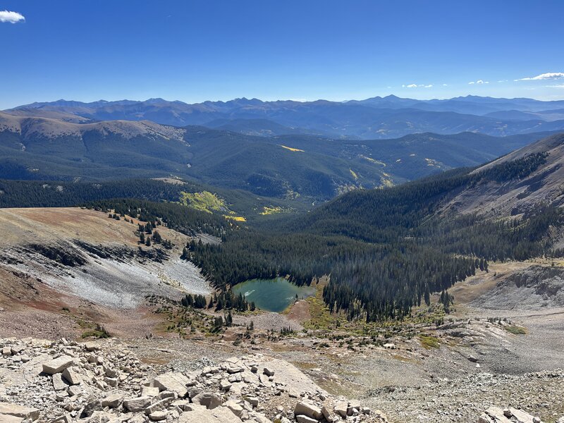 Mill Lake as viewed from Fossil Mountain.