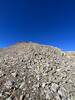 The rocky slope before the summit.