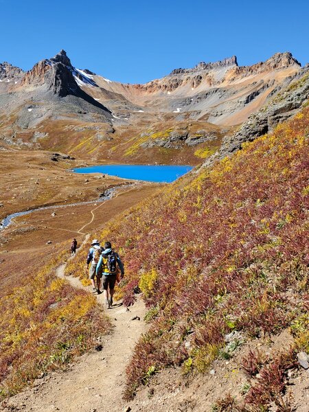 Looking back towards Ice Lake from the trail.