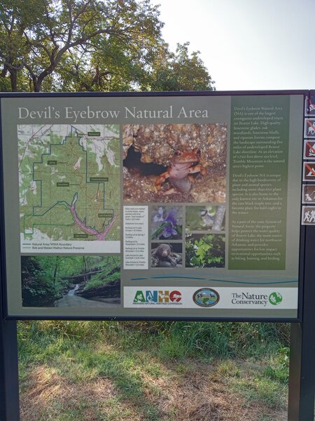 One of the informational signs along the trail.