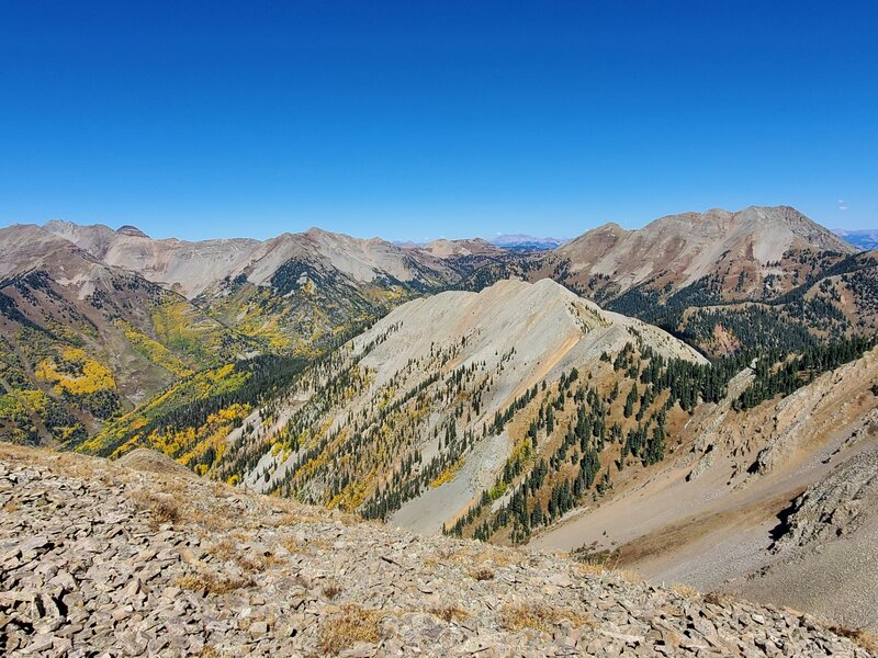 Looking northwest from the summit of Silver Mountain.