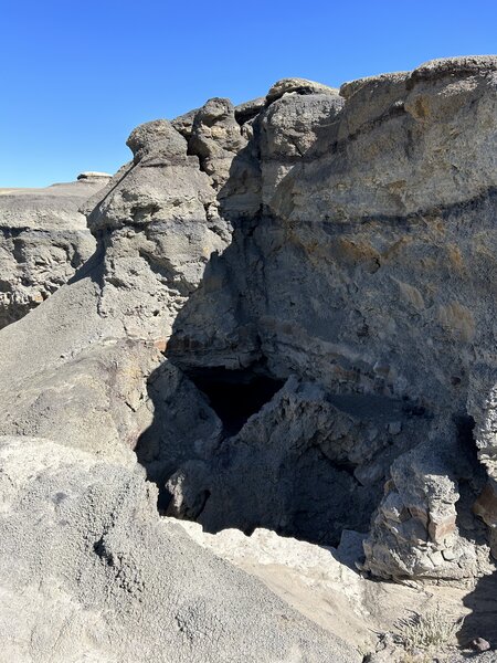 View of cave once you climb through it.