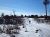 Heading back to the trailhead in winter.