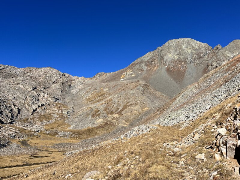 Getting up towards the ridge.