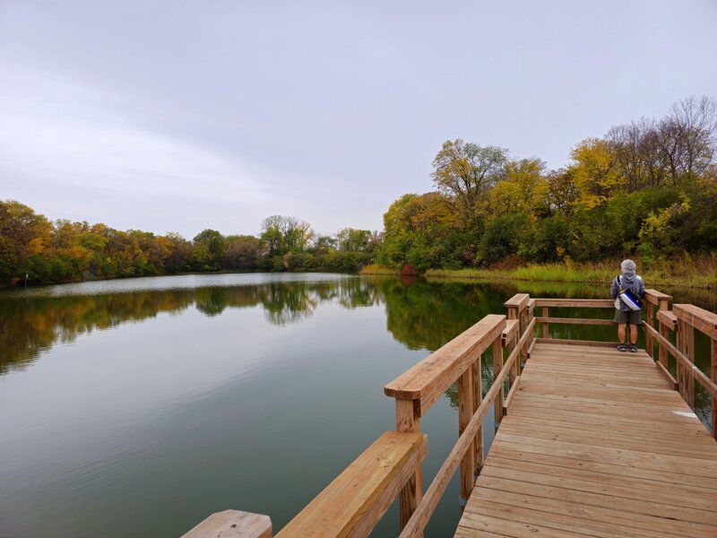 The pier at the Youth Fishing Pond.