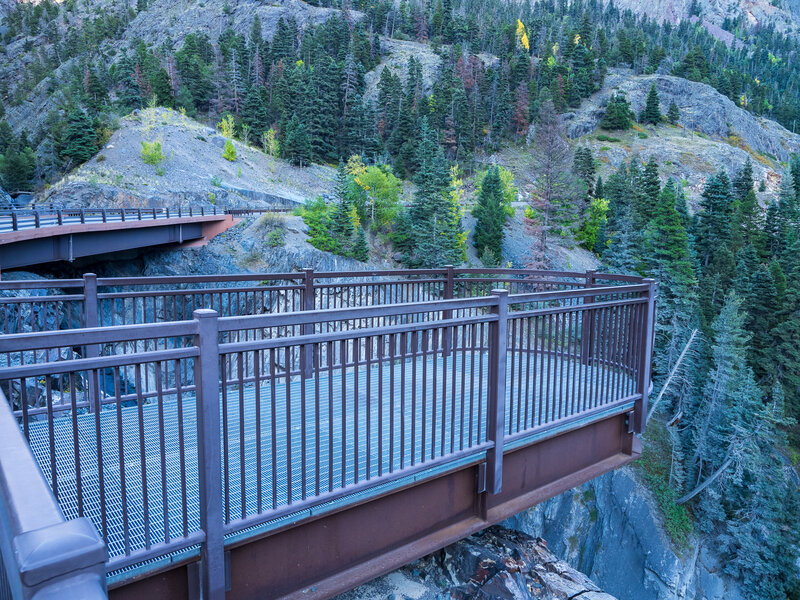 The Bear Creek Falls observation platform.