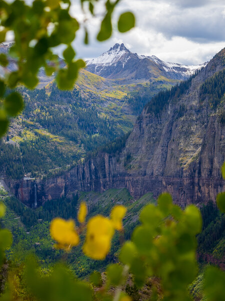 Views toward Bridal Veil Falls.