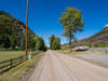 The gravel road walk to return to the Dallas Trailhead.