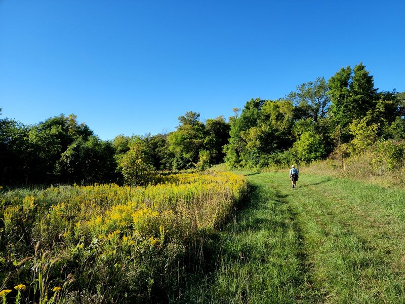 Going south on the unpaved trail.