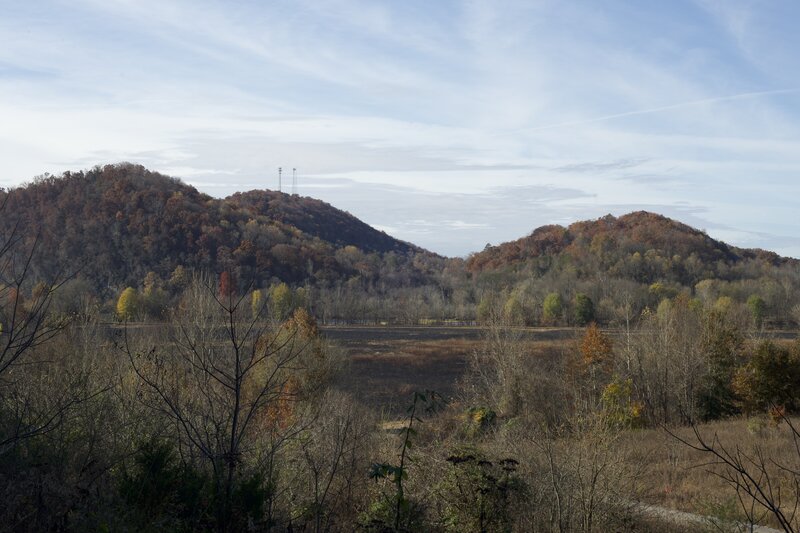 Views of the meadows and the hills beyond can be enjoyed from the trail.