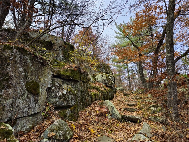 Stone stairs on the trail to Eagle Peak.