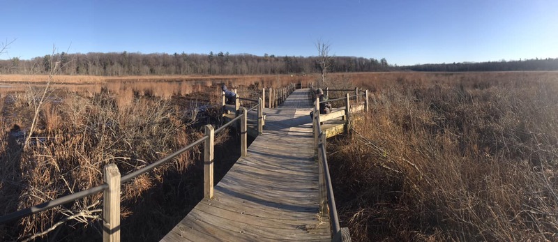 The floating bridge across Pottawattomi Bayou.