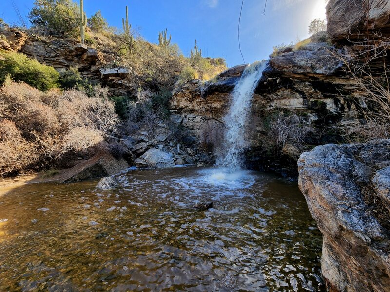 Bridal Wreath Falls running well in early 2023.