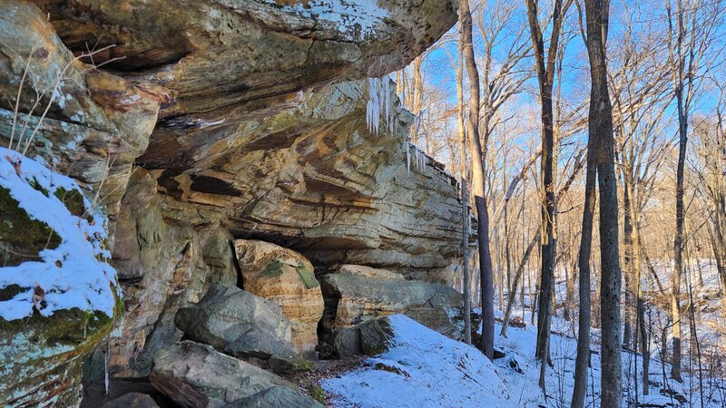 Totem rock in the winter.