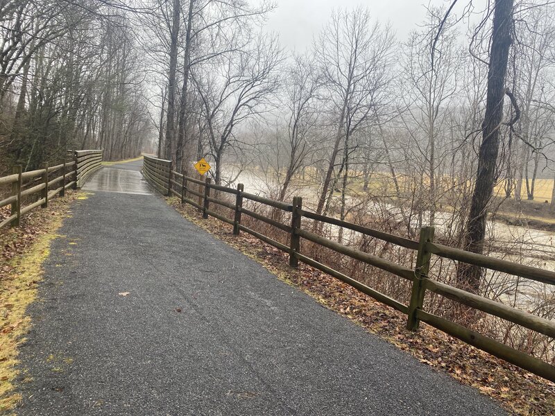 The trail has a several short bridges - all are in good condition, but the wood is slippery when wet.