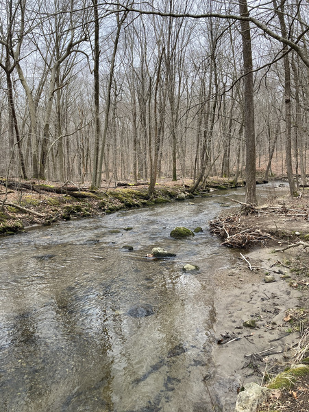 High water makes crossing the river a wet experience.