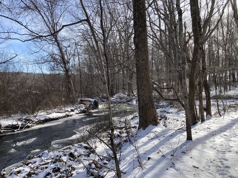 A nice hike on a snowy day.