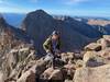 Gaining the rocky ridge to the summit of Sunlight.