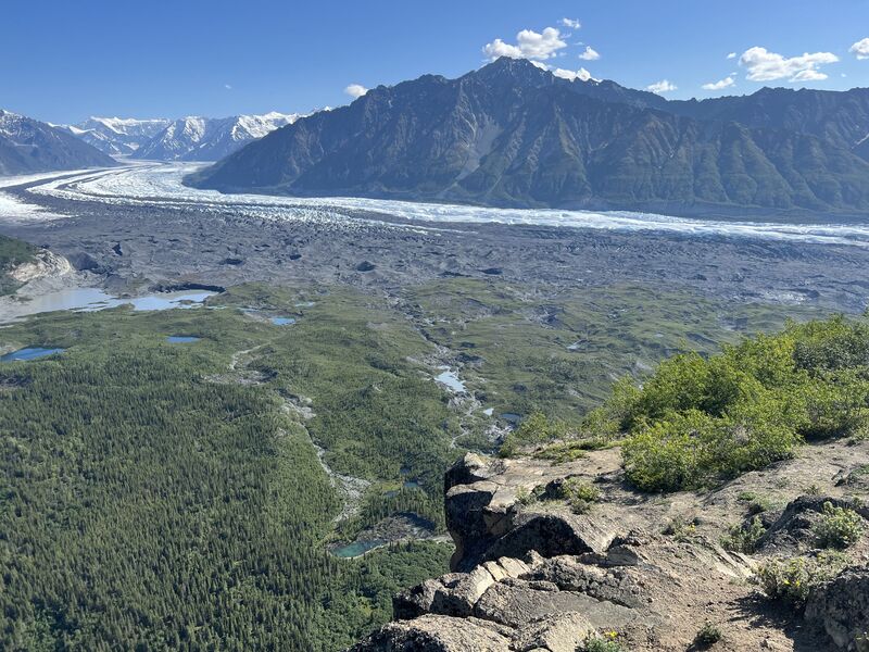 View of Matanuska Glacier from the top.