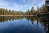 Perfect reflections on Lake Genevieve.