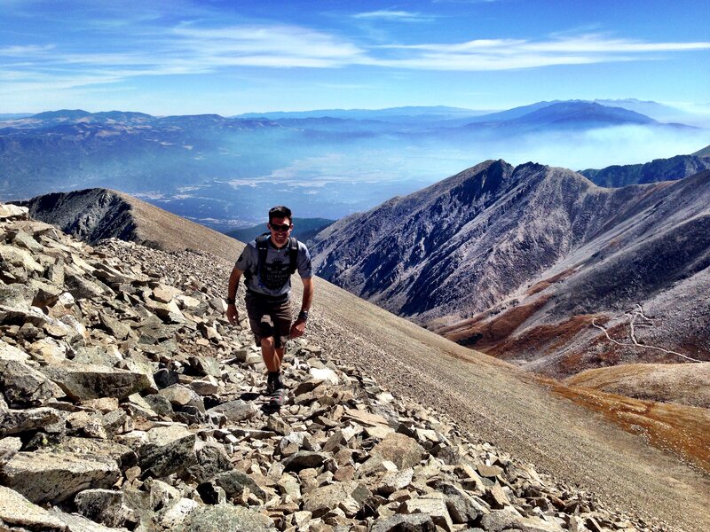 Climbing to the summit of Antero.