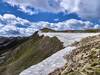 Cornice on the side of the Continental Divide.